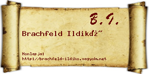 Brachfeld Ildikó névjegykártya